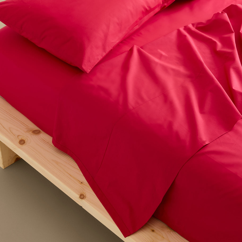 Light Raspberry Satin Sheets Bed Sheets in Raspberry | Bonny
